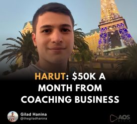 Harut: $50k a month from coaching business